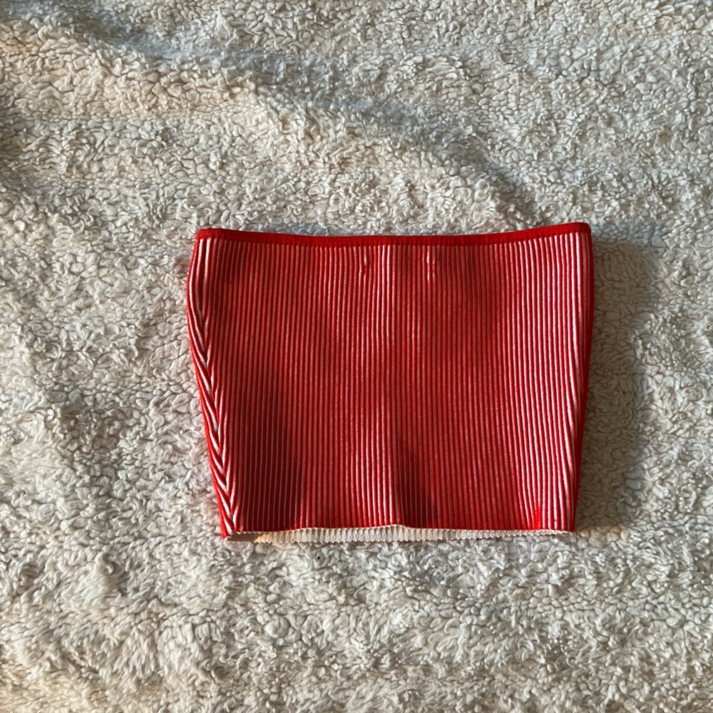 Wilfred XS red and white striped tube top